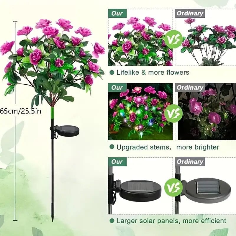 Solar-Powered Camellia Tree Lights Outdoor Lighting - DailySale