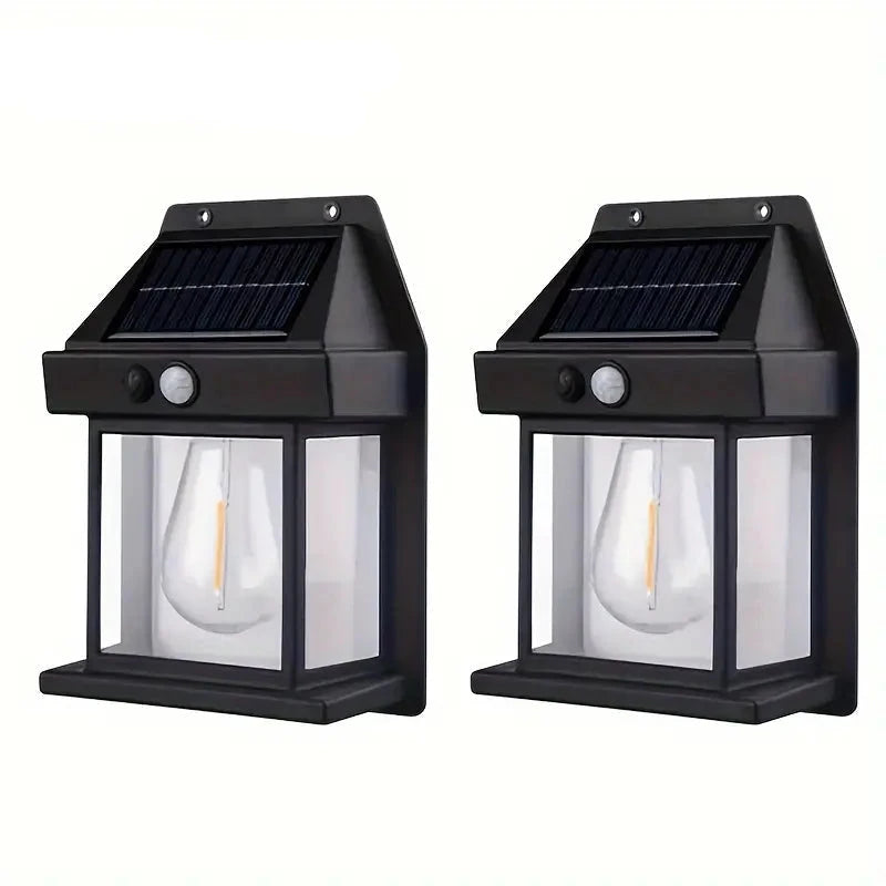 Solar-Powered Motion-Sensor Outdoor Wall Light Outdoor Lighting 2-Pack - DailySale