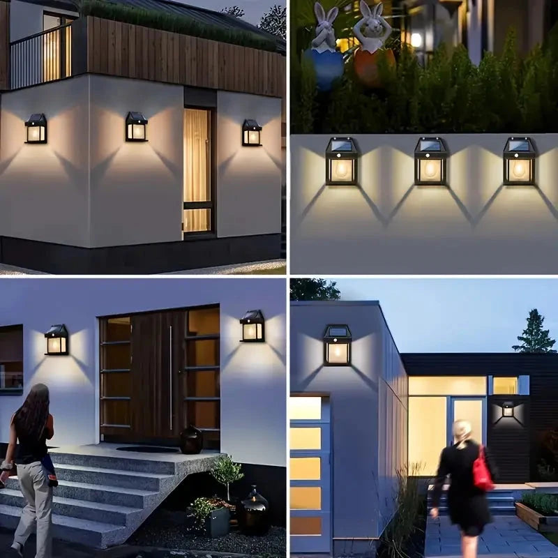 Solar-Powered Motion-Sensor Outdoor Wall Light Outdoor Lighting - DailySale