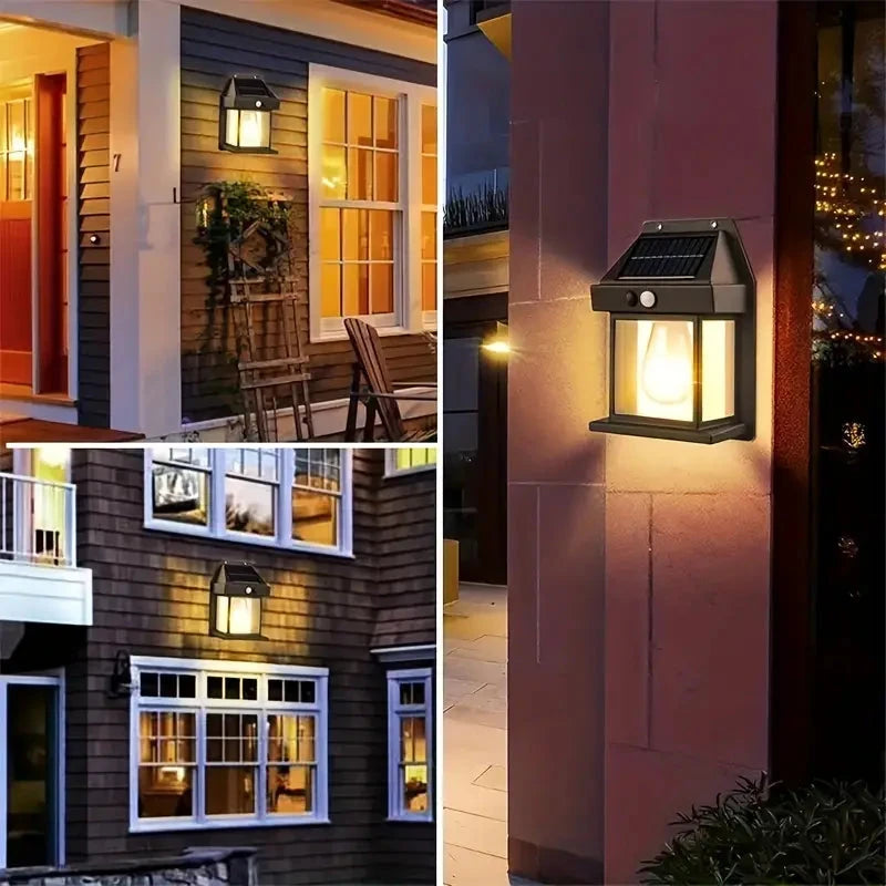 Solar-Powered Motion-Sensor Outdoor Wall Light Outdoor Lighting - DailySale