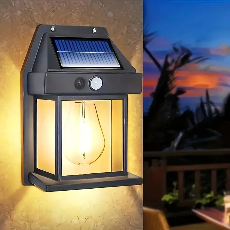 Solar-Powered Motion-Sensor Outdoor Wall Light Outdoor Lighting - DailySale