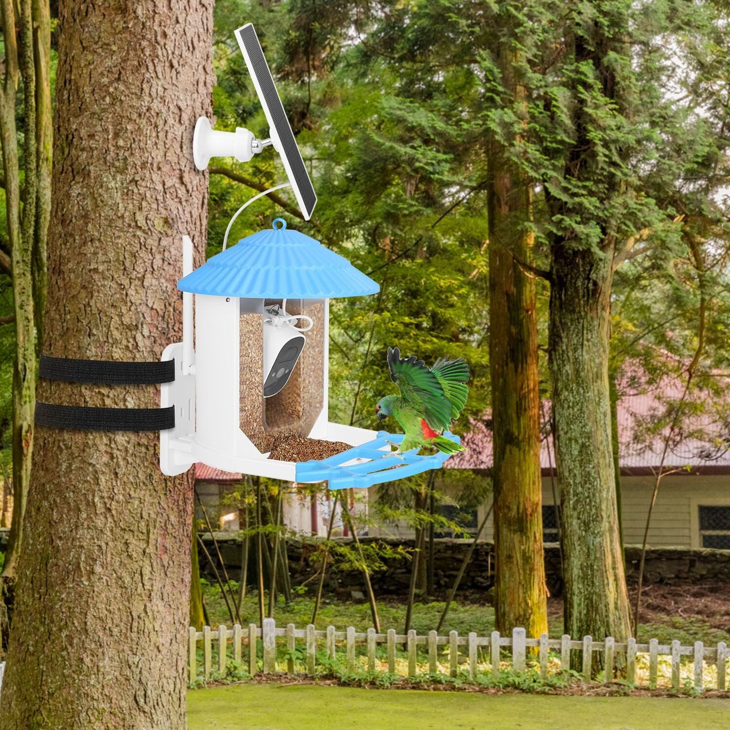 Solar Powered Smart Bird Feeder with PIR Motion AI Two-Way Audio Pet Supplies - DailySale