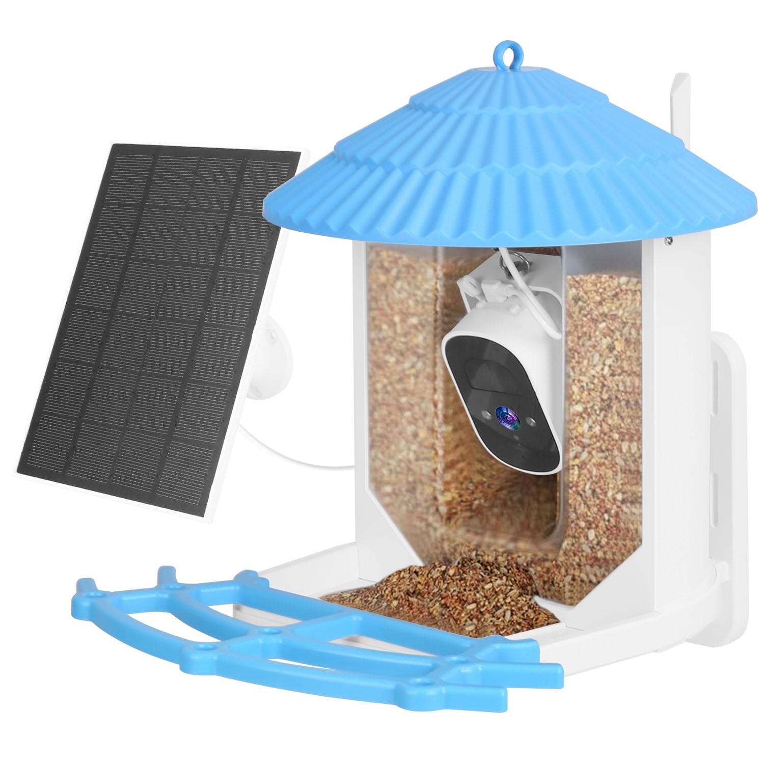 Solar Powered Smart Bird Feeder with PIR Motion AI Two-Way Audio Pet Supplies - DailySale