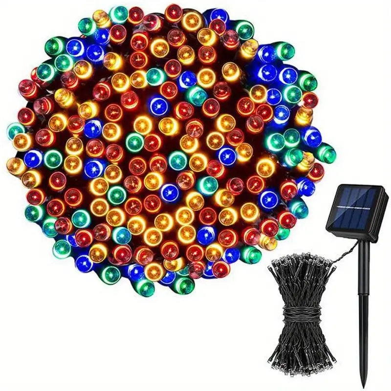 Solar String Lights Outdoor Waterproof Outdoor Lighting 16ft Multicolor - DailySale