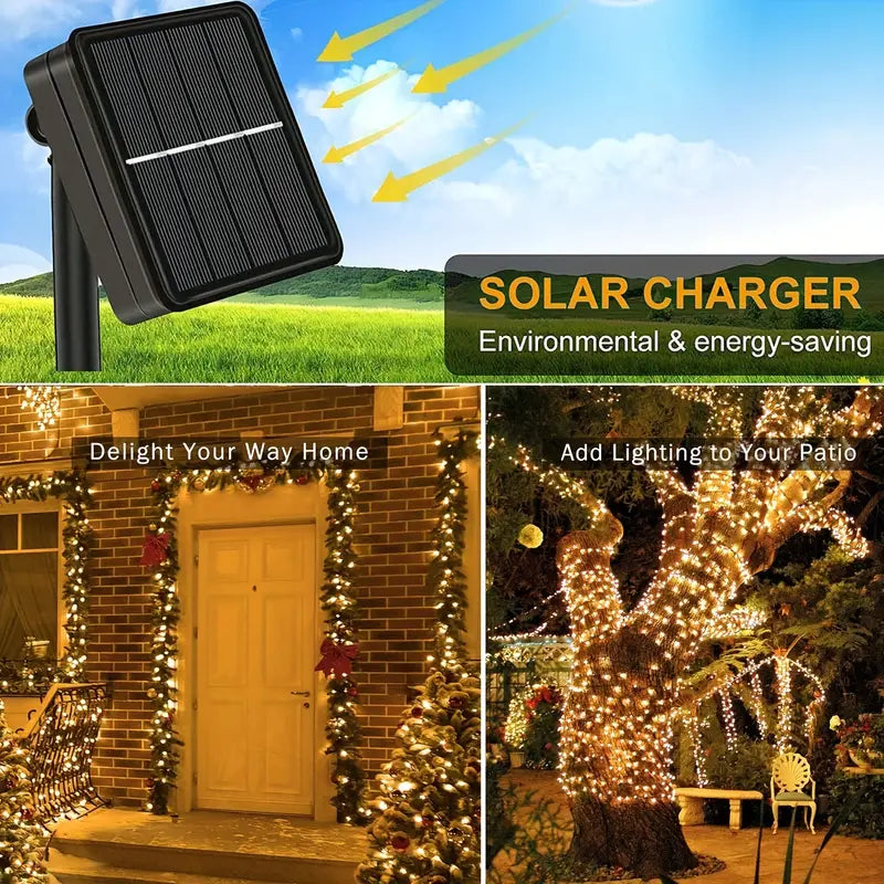 Solar String Lights Outdoor Waterproof Outdoor Lighting - DailySale