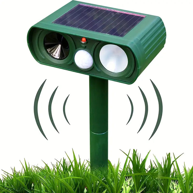 Solar Ultrasonic Animal Repeller with Motion Detector Pest Control - DailySale