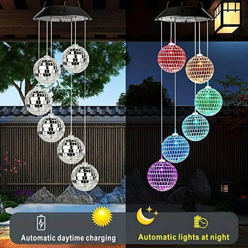 Solar Wind Chimes Light - Mobile Hanging LED Light, Color Changing Wind Chime String & Fairy Lights - DailySale