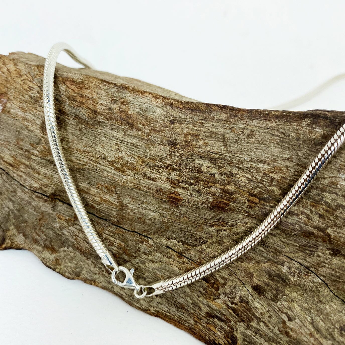 Solid 925 Sterling Real Round Silver Snake Chain Necklaces Necklaces - DailySale