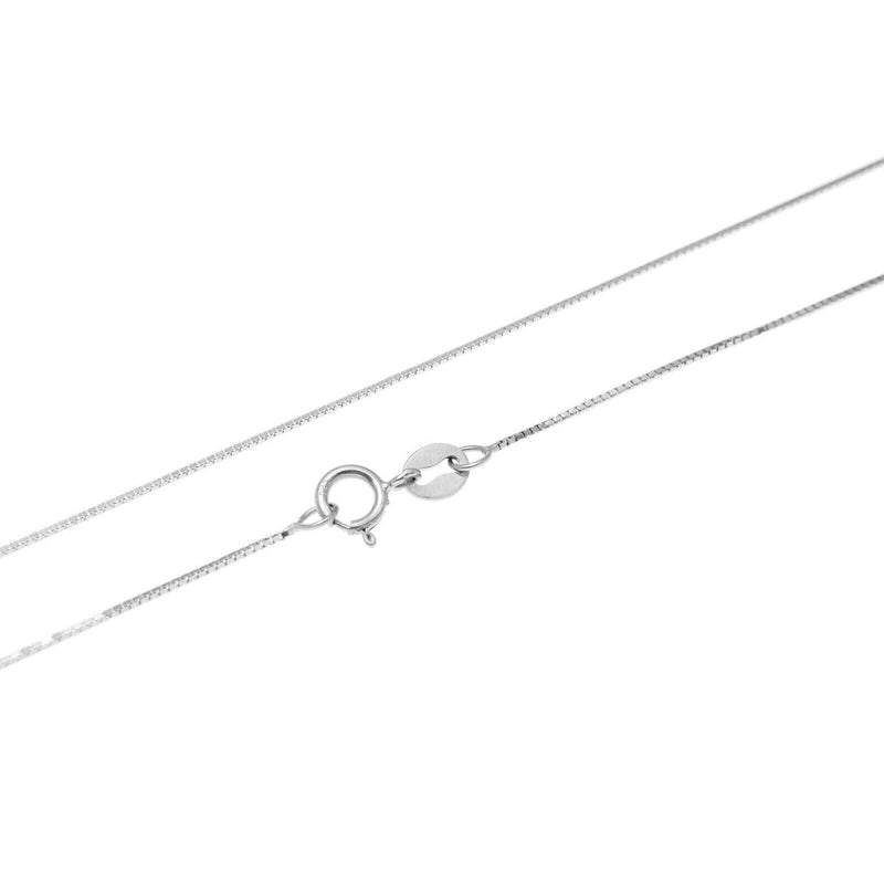 Solid Genuine 10K White Gold Box Chain Necklaces - DailySale