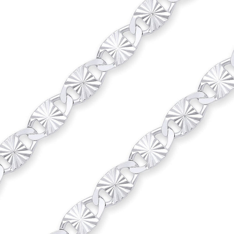 Solid Real 925 Sterling Silver Italian Valentino Star Chain Solid 2.3mm Necklaces - DailySale