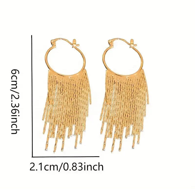 Sparkling Tassel Design Dangle Earrings Earrings - DailySale