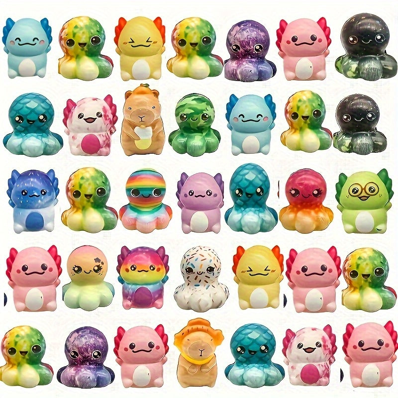 Full range of mini squishy designs the random mix is drawn from