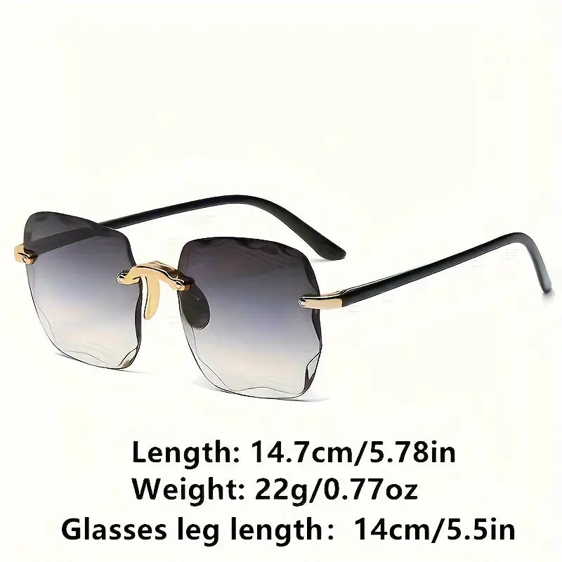 Square Rimless Summer Gradient Sun Shade Glasses Women's Shoes & Accessories - DailySale