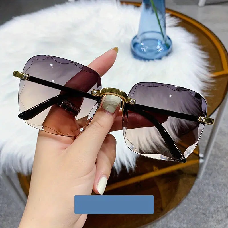 Square Rimless Summer Gradient Sun Shade Glasses Women's Shoes & Accessories - DailySale