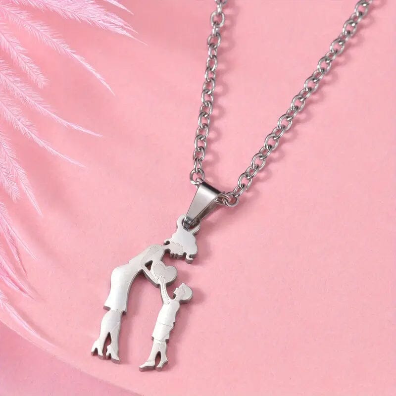 Stainless Steel Heartfelt Mother-Daughter-Son Necklace Necklaces 1 Boy - DailySale