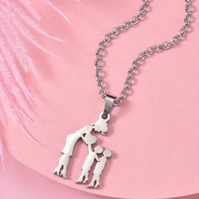 Stainless Steel Heartfelt Mother-Daughter-Son Necklace Necklaces 2 Boys - DailySale