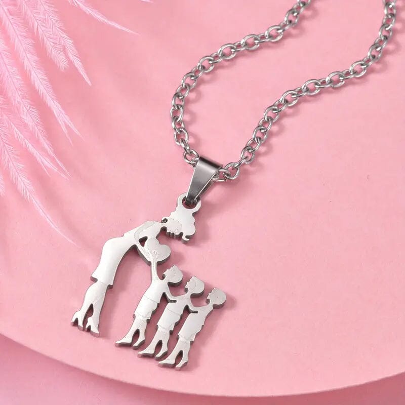 Stainless Steel Heartfelt Mother-Daughter-Son Necklace Necklaces 3 Boys - DailySale