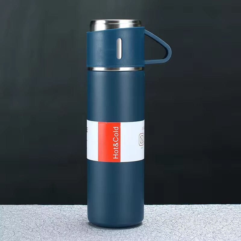Stainless Steel Insulated Vacuum Sealed Bottle Set Kitchen Tools & Gadgets Navy - DailySale