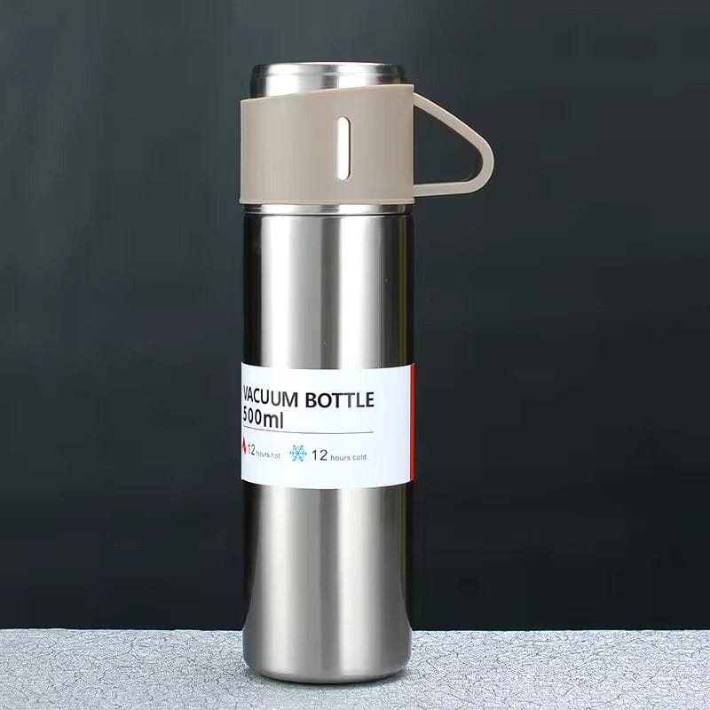 Stainless Steel Insulated Vacuum Sealed Bottle Set Kitchen Tools & Gadgets Silver - DailySale