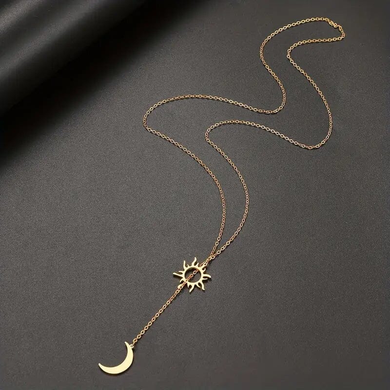 Stainless Steel Sun Totem and Moon Necklace Necklaces - DailySale