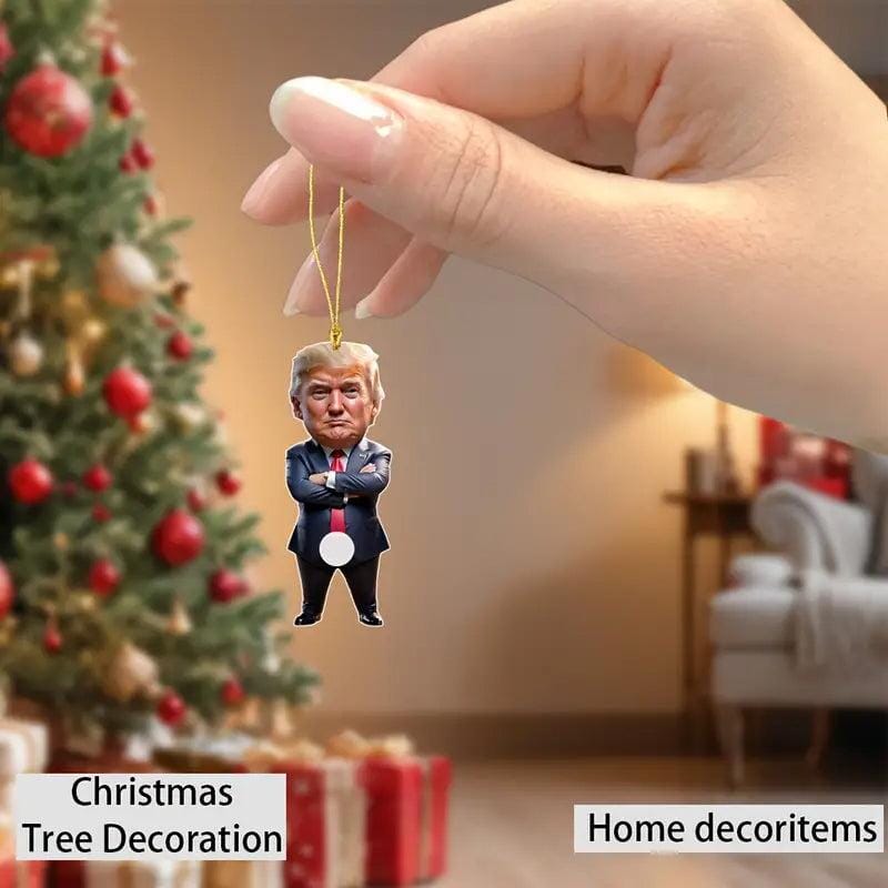 Standing Trump Acrylic Ornament Christmas Tree Hanging Decor Holiday Decor & Apparel - DailySale