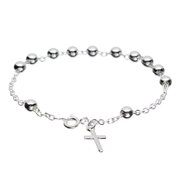 Sterling Silver Rosary Bracelet Bracelets - DailySale