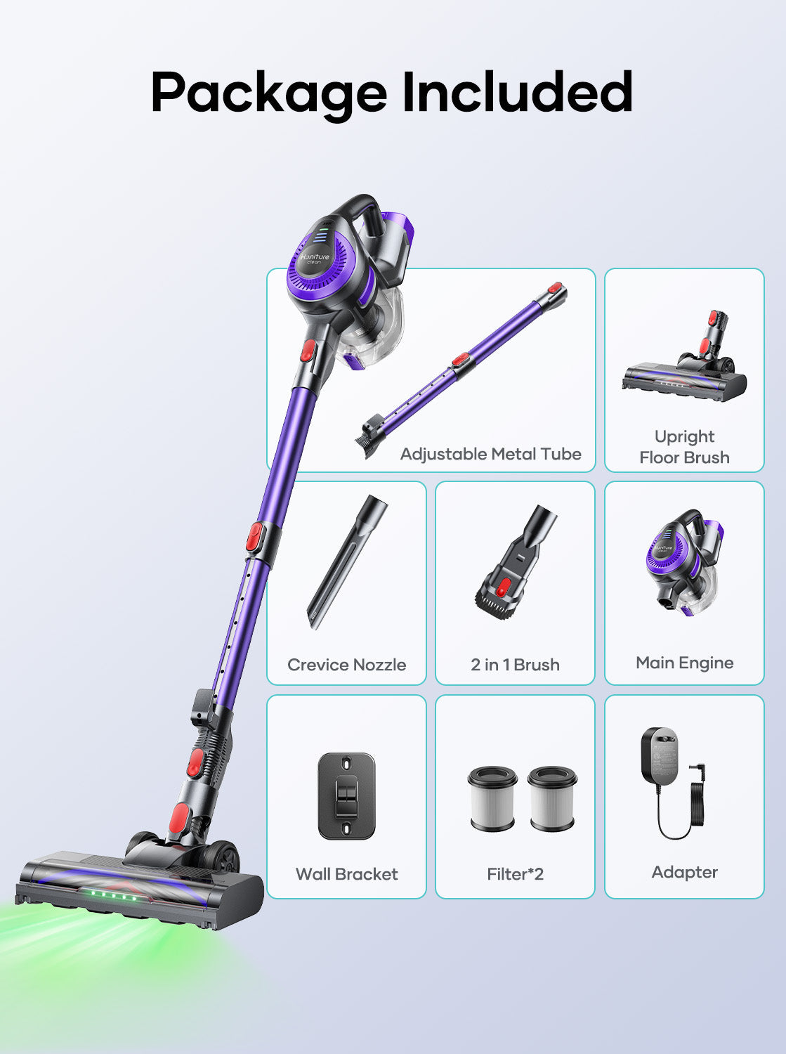【New Arrivals】Honiture Y10 Cordless Stick Vacuum