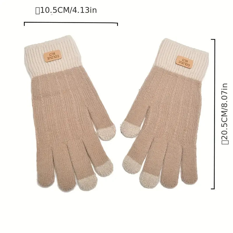 Stretch Knit Wool Full Finger Mittens Sports & Outdoors - DailySale