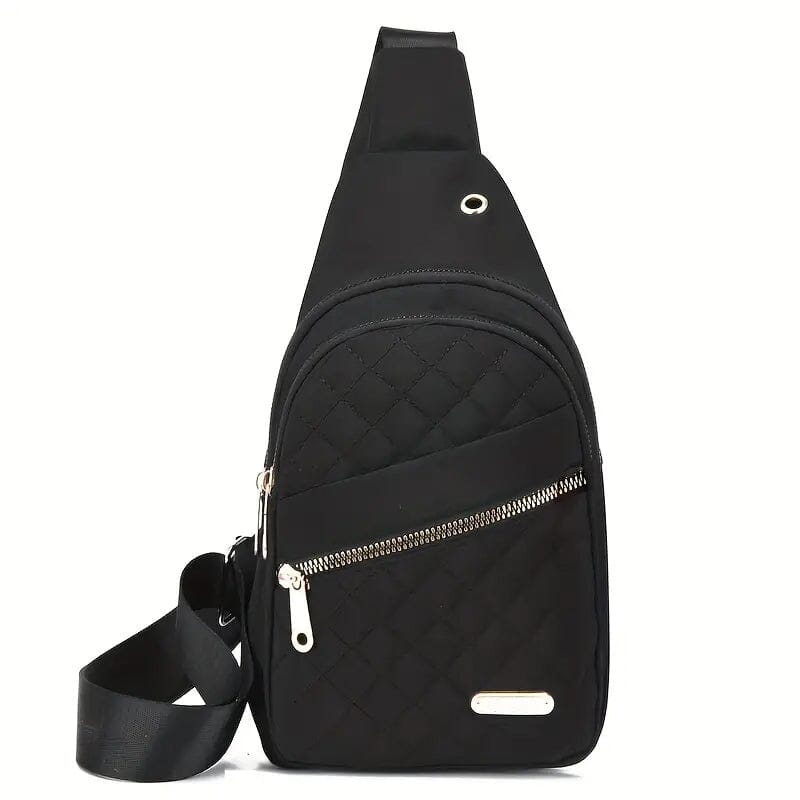 Stylish Chic Quilted Crossbody Chest Bag Bags & Travel Black - DailySale