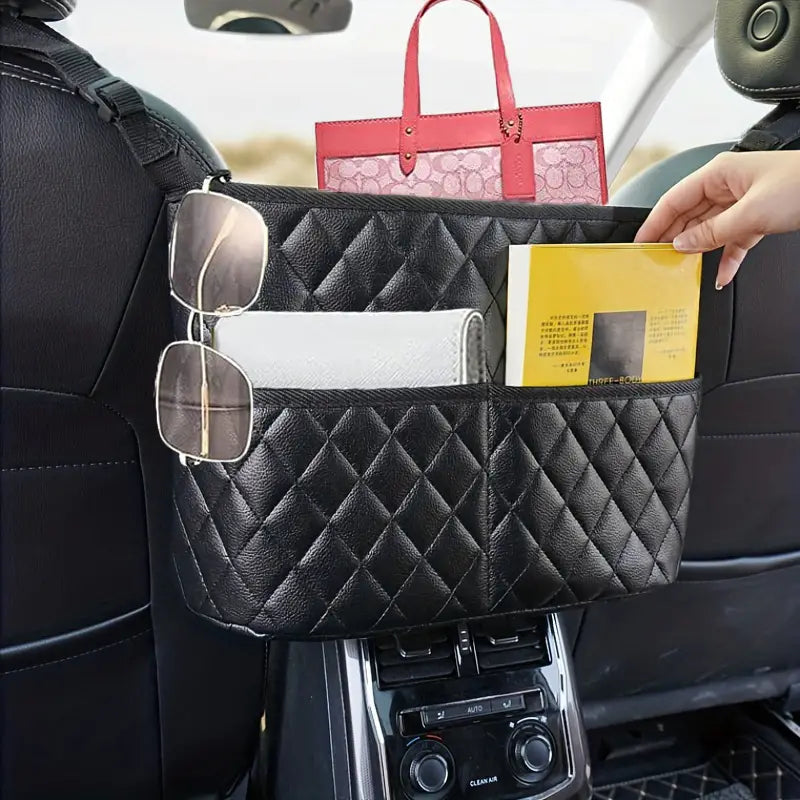 Stylish PU Leather Handbag Car-Mounted Storage Bag Automotive - DailySale