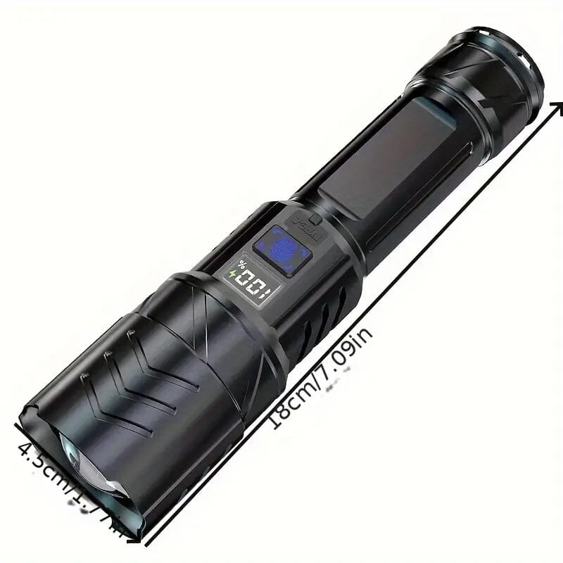 Super Bright Rechargeable Long Beam Flashlight Sports & Outdoors - DailySale