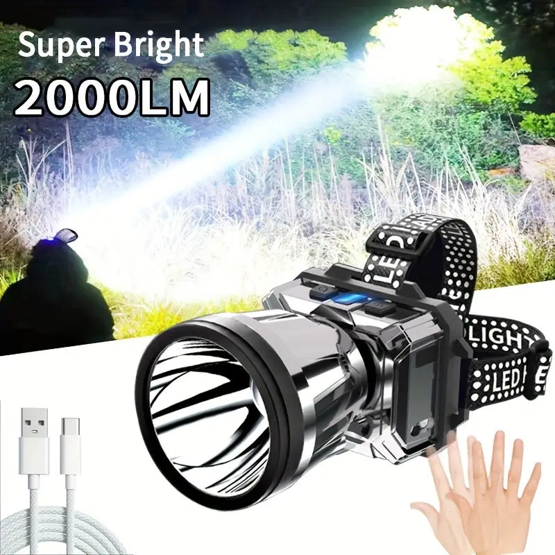 Super Bright USB Charging Headlight Sports & Outdoors - DailySale