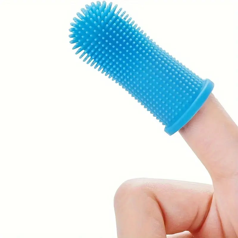 Super Soft Silicone Toothbrush for Dog or Cat's Teeth Pet Supplies Blue - DailySale