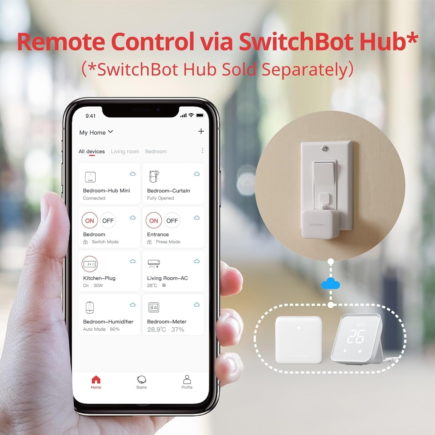 SwitchBot Smart Switch Button Pusher Smart Home & Security - DailySale