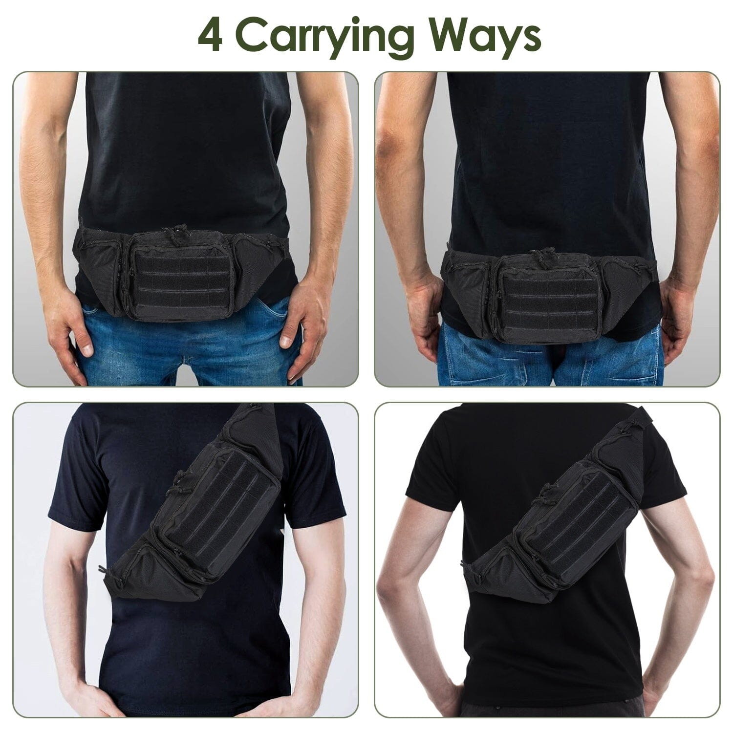 Tactical Fanny Pack Concealed Carry Bag for Men Bags & Travel - DailySale