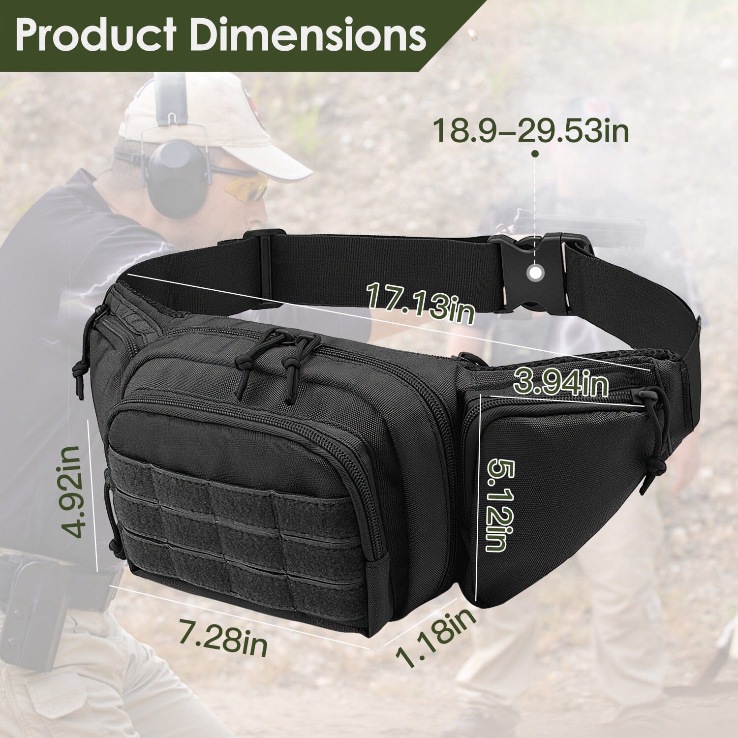 Tactical Fanny Pack Concealed Carry Bag for Men Bags & Travel - DailySale