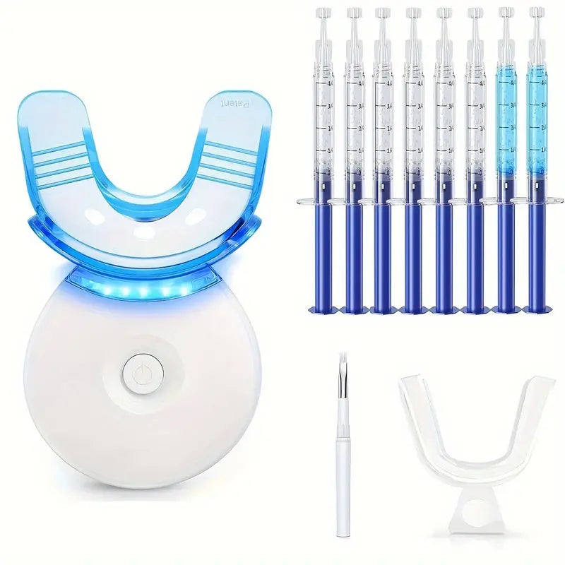 Teeth Whitening Gel Kit with 6 Teeth Cleaning Gel + 2 Dental Trays + Cleaning Led Light Beauty & Personal Care - DailySale