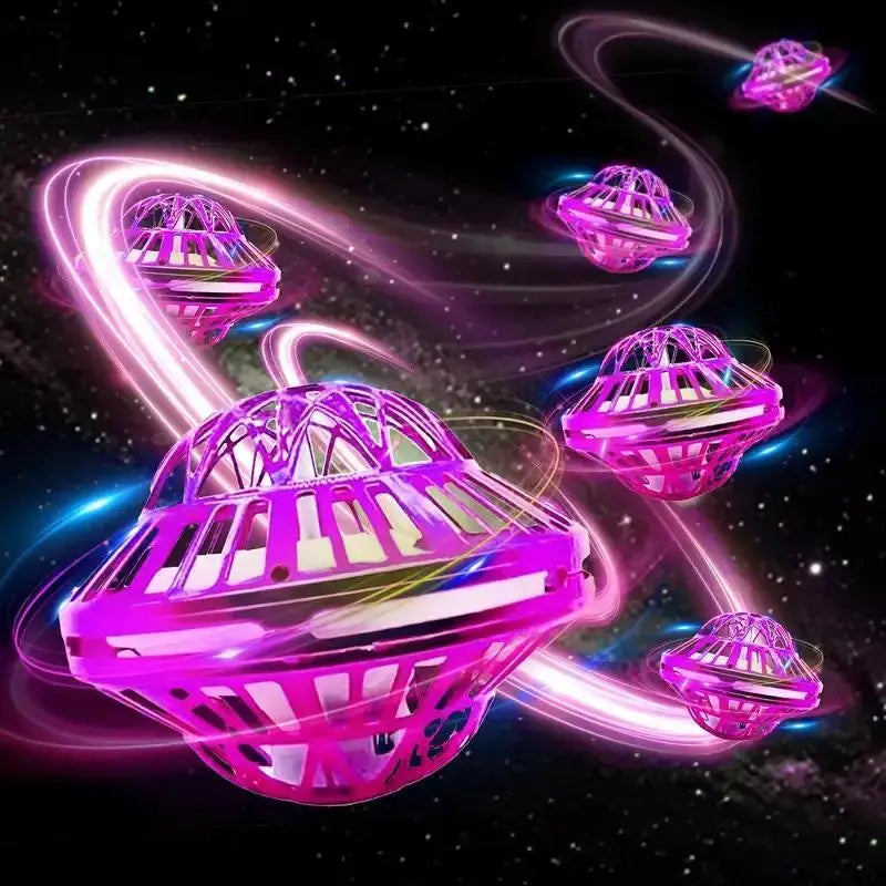 Third-Generation Intelligent Sensor-Enabled UFO Automatic Rotating Flying Toy with Vibrant LED Illumination Toys & Games Pink - DailySale