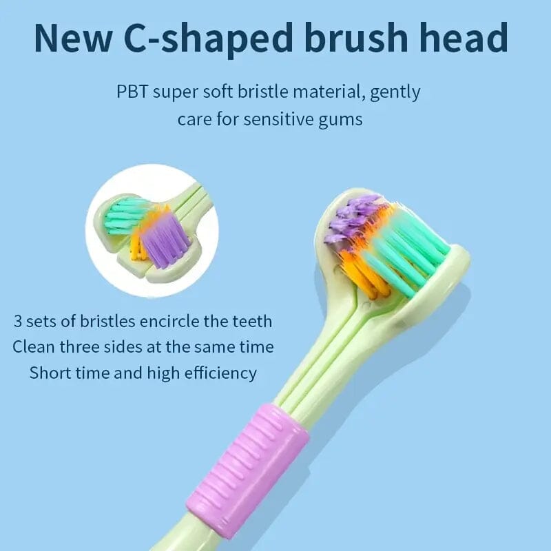 Threesided Soft Bristle Toothbrush Beauty & Personal Care - DailySale