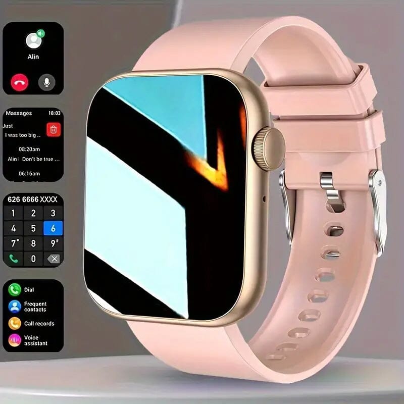 Touch Screen Dual Band Smartwatch Smart Watches Pink - DailySale