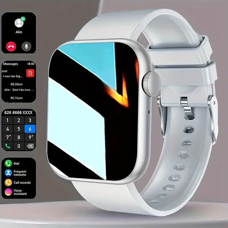 Touch Screen Dual Band Smartwatch Smart Watches Silver - DailySale