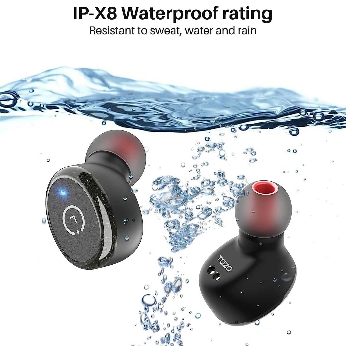TOZO T10 Bluetooth 5.3 Wireless Earbuds (Refurbished) Headphones - DailySale