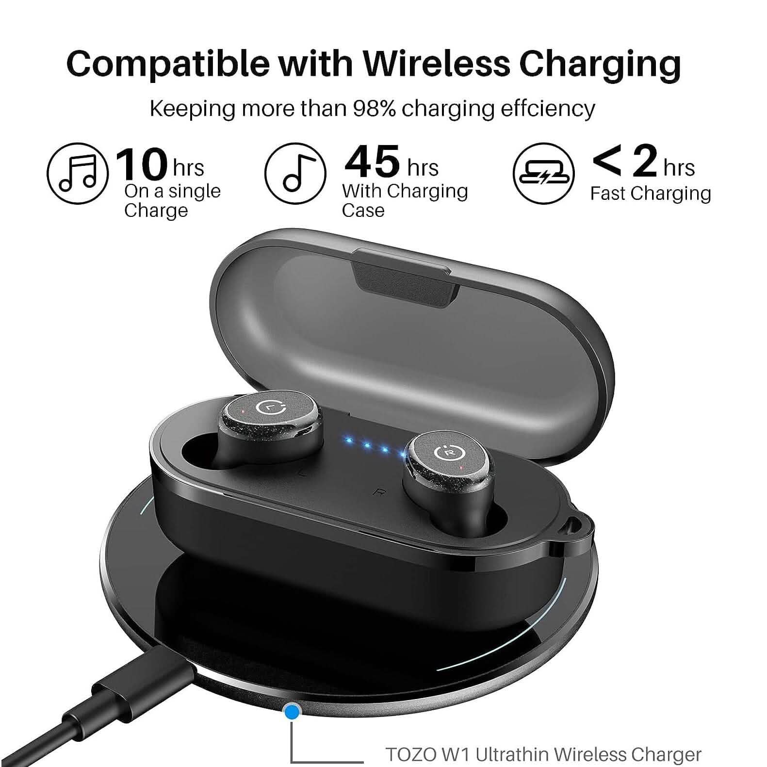 TOZO T10 Bluetooth 5.3 Wireless Earbuds (Refurbished) Headphones - DailySale