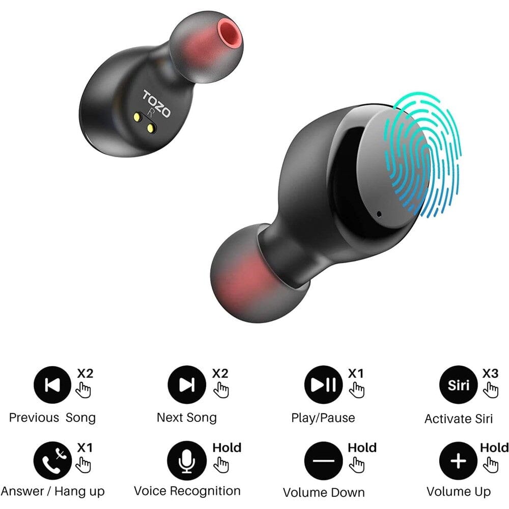 TOZO T6 (Classic Edition) True Wireless Earbuds Bluetooth 5.3 Headphones Headphones - DailySale