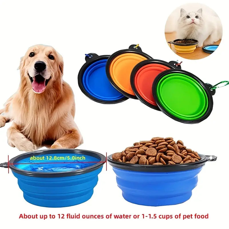 Travel-Friendly Pet Bowl - Durable TPR, Foldable & Chew-Resistant for Dogs & Cats Pet Supplies - DailySale