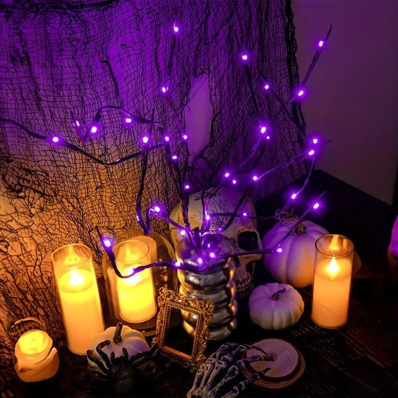 Tree Lamp Decoration Lights, 20 LED Purple Willow Branch Light Holiday Decor & Apparel - DailySale