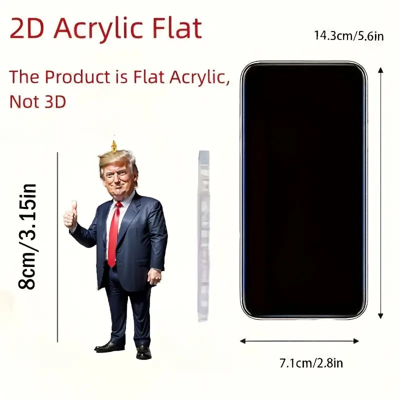 Trump Acrylic Hanging Pendant - 2D Flat Art Decoration Holiday Decor & Apparel - DailySale