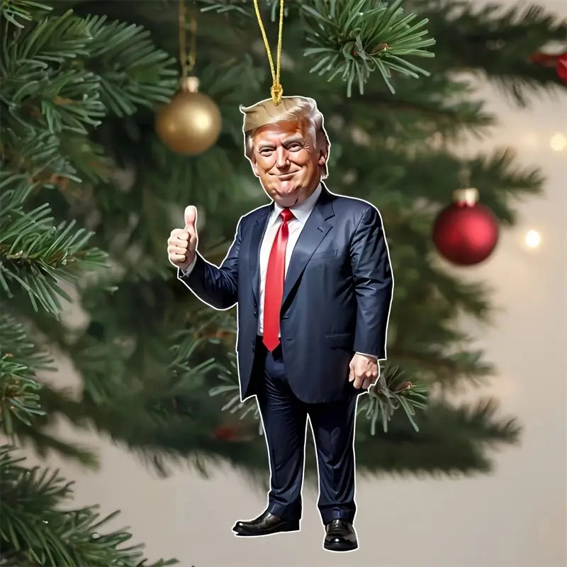 Trump Acrylic Hanging Pendant - 2D Flat Art Decoration Holiday Decor & Apparel G - DailySale