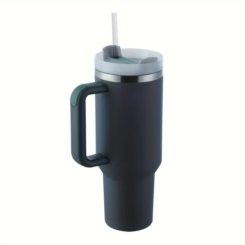 Tumbler with Handle And Straw Lid, Leak-proof Travel 40oz Coffee Mug Sports & Outdoors Green - DailySale