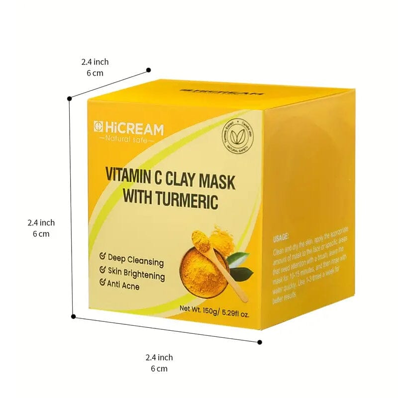 Turmeric Vitamin C Deep Cleaning Clay Facial Mask Beauty & Personal Care - DailySale